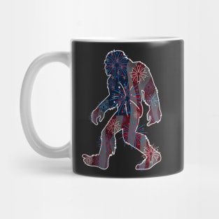 Bigfoot Flag 4th of July Firework Display Mug